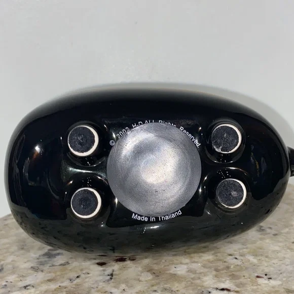 Vintage 2002 Harley Davidson High Shine Black Gold Road Hog Ceramic Piggy Bank - Picture 11 of 14